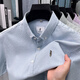 
Classic car 100% pure cotton summer short-sleeved striped shirt for men business casual versatile shirt for iron and anti-wrinkle top AN15269 green 2XL
