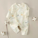 [Four Seasons Baby Climbing Clothes] Spring and Autumn Baby Clothes Class A Pure Cotton Newborn Onesie Long Sleeve Boneless M12003 Blue Love Heart 66cm