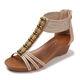 Hualin Fashion Bohemian Wedge Sandalen für Frauen 2025 Neue Modebemen Rom Schuhe Rindfleisch Sehnen Sohle Frauenschuhe Schwarz 1418-684 37
