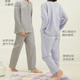 Hengyuanxiang kariertes Paar Pyjama Männer und Frauen Frühling und Sommer Langarm Home Clothing Set Cool und Haut atmungsaktives Männermodell 16859 XL