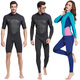 Traje de buceo engrosado de 1,5 mm abrigo de goma a prueba de frío para mujeres traje de gelatina de snorkel 2 triatlón 1283 negro 1.5 mm m