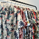 Fhhuabd thai-Stil Vintage Kubanischer Kragen kurzärmelig Blumenhemd Männer und Frauen Lose Paar Hawaiian Style Ice Seide Kurzärärmeleide 831 2xl