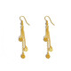 Vietnamese sand money coin tassel earrings earrings brass gold-plated women's fashion long coin hook earrings earrings a pair of coin tassel earrings
