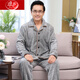 Langsha Middle-Eby y mayores personas mayores calientes de otoño e invierno Padamas Pajamas Velvet Flannel Flannel Home Home's Home 9738 Dark Grey M Peso recomendado 80-100 Jin [Jin equivale a 0.5 kg]