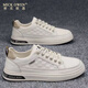 
MICK OWEN men's shoes 2025 new spring and autumn wear-resistant leather shoes for men's British shoes for men's sports and casual board shoes trendy shoes white N695 39