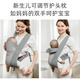 usbeesbaby婴儿背带宝宝夏季透气外出简易轻便多功能妈妈抱娃神器 简约灰-冰丝棉单拉链JDQ