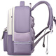 Lebag des élèves de l'école primaire Inventeur Edison Inventeur protège la colonne vertébrale et réduit les éclaboussures de grande capacité à grande capacité et empêche la chute du sac à dos pour enfants 2521-3 Lotus Purple
