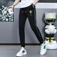 Coole Qio-Version von warmen Casualhosen für Männer im Herbst und Winter Neue koreanische Version von High-End-Hose mit kleinen Beinen für vielseitige Drawess hochwertige Hose schwarz 9923 (Modell) Regulierte 29 Empfohlene 95-115jin [Jin gleich 0,5 kg]