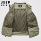 JEEP SPIRIT吉普工装马甲男士春夏季钓鱼背心机能多口袋外套男装 卡其 2XL