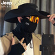 JEEP SPIRITJEEP遮阳帽防紫外线防晒面罩男女通用潮流户外礼物 深灰套装(687款)可调节