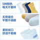 Skechers 5 pairs of antibacterial sports socks for boys and girls, fashionable solid color simple children's mid-calf socks L225K084 blue/white/yellow/grey/blue/0633 5 pairs one size XL