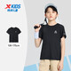 XTEP (XTEP) Kinder im Sommer mit kurzärztem Sweater für kurze T-Medium-Größe von Kindern mit atmungsaktivem und komfortables Sport und gelegentlichem T-Shirt Echtschwarz [9215] 160 cm