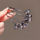 Idel's new Chinese-style U-shaped hairpin ball head artifact hairpin hairpin for women 2025 new four-tooth comb hairpin headdress F3265 gun black butterfly comb