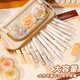 
Yiwanka Triangle Turning Pain Pack Pencil Box Large Capacity Transparent Pencil Box for Girls Pencil Box for Small Cards for Students for Boys Junior High School Pencil Box KBX-1098A Beibai