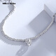 Miss JuJu pt950 platinum pearl bracelet for women, platinum round bead crown pendant bracelet, weight 6.9-7.1g, length 16+2cm
