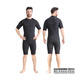OUZO wetsuit men's 3mm short-sleeved shorts diving wetsuit cold-proof and warm surfing freediving one-piece wetsuit black L