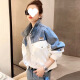 Xcfreht [4811 Personas elogiadas] Tiktok Denim Jacket for Women en primavera y otoño 2025 Nuevo estilo Denim contrastante bordado bordado 9926# Modelo de imagen [Azul] S [Sugerencia 80--100Jin [Jin equivale a 0.5 kg]]