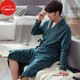Offizielle Website [empfohlen von der zentralen Mutter] Herren-Pyjama Herren-Bademantel Frühling und Herbst, langärmelte Hauskleidung mittelgroßen Stil mit mittlerem Stil mit mittlerem Stil großer Größe XM16822 m 165 [100-120jin [Jin entspricht 0,5 kg]]
