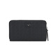 Armani EA Men's Wallet Embossed Eagle Pattern Black Calfskin Zipper Opening Horizontal Coin Purse 2025 New Black Regular