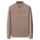 
MONTAGUT MONTAGUT MUN Silk Long Sleeve T-shirt Men's Spring and Autumn New Striped Men's Polo Shirt Lapel Middle-aged Daddy Outfit 2628-Camel M 165 [Suggested 100-120Jin [Jin equals 0.5 kg]]
