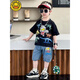 G.Duckkids Little Yellow Duck Set de manga corta para niños 2025 Summer Medium y gran ropa para niños Boy Ultraman Ultraman Set 1283 Set-White 110