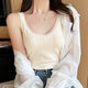 Langsha women's suspender women's lace simple and versatile elastic soft and comfortable suspender vest can be worn outside 2025
