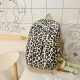 French, German and female schoolbags, high-looking leopard print backpack, chilang9737 black large size