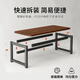 New appearance computer desk eSports desk home desk desktop desk study table writing desk bedroom long table XZ26 12MM thickened 100*60CM-Dream walnut color