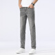 New Balance High-end Men's Jeans Summer Thin Slim Slim Elastic Straight Pants Middle-aged Simple and Versatile Washed Pants 1049 Gray 29