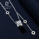 Duozun pt950 platinum necklace women's small waist chain platinum necklace women's platinum sweater chain new birthday gift 14.16g chain set about 45cm long
