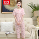Catman miiow pyjamas d'été coton féminin pur coton court à manches courtes pantalons courts à manches courtes et mères âgées d'âge moyen et âgées de printemps et d'été de grande taille des vêtements de maison xin rose ym3937 xl (recommandé 115-130jin [Jin est égal à 0,5 kg]))