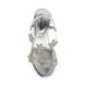 Steve Madden Girls' Smart Heel Sandals, Silver Silver 1 Little Kid