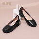 Signew (Signew) Dicke Fersen-Frauen-Single-Schuhe Leuchtmund Lederschuhe pendeln Frauenschuhe Sommer High Heels Q5009-12 Black 35