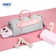 KMV sports fitness bag women's bag small dry and wet separation diagonal short-distance travel bag swimming storage training gray pink 18L fitness version medium size