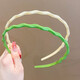 2025 Japanese and Korean Internet celebrity candy-colored thin wavy headband girl's heart headband girl does not hurt hair pressure hair headband milky white