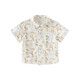 DAVE&BELLA summer new children's shirt boys short-sleeved T-shirt top children's shirt casual baby boy bottoming shirt animal print ready stock 90 cm (recommended height 80-90cm)