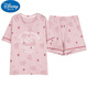 Disney Summer Ladies Kurzärärmelte Pyjamas-Set geliefert mit einem Brustpolster integriertes Baumwoll-Häuserkleidung im koreanischen Stil, kostenlos GXT1047 mit M (Empfohlen 75-95Jin [Jin entspricht 0,5 kg]))
