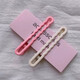 Dopamin Farbclip Girl Heart Wave Clip gebrochenes Haarbon Clip rosa beige großes Haar Clip Kopfschmuck Haarzubehör schwarze 4 Teile