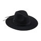 Mud Pie Women's Leather Trim Fedora Hat Black One Size