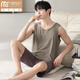 Modal men's pajamas men's summer new modal vest shorts thin ice silk cool home wear suit can be worn outside Sn9207 L Men-