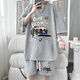 Kaduton Junior High School Student Sports Sports Sports Summer Waffle de verano para hombres Camiseta de manga corta Marca de martillo de seda de hielo set 831 White Set XL 130-150Jin [Jin iguala 0.5 kg] portátil