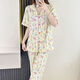 Yalu Yunduomian pajamas for women in summer cute cartoon short sleeves shorts trousers can go out Korean version of Xiaoxiang home clothing set J838 fabric soft upgrade [three-piece set short sleeves M suggestion 80100 equal size