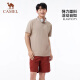 骆驼（CAMEL）男装POLO衫男春夏透气凉感宽松短袖翻领半袖速干跑步上衣 5012 M