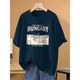 Pure YISHION burgundy pure cotton short-sleeved T-shirt for women in summer new versatile commuter casual American retro mid-length top ins 1047# rose red [pure cotton] S [recommended 80-100Jin [Jin equals 0.5 kg]]