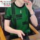 啄木鸟（TUCANO）冰丝透气速干短袖T恤男夏季薄款潮流潮流条纹半袖体恤大码上衣服 882米色 M (约85-105斤可穿)