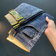 
HUALIN FASHION Trendy Ripped Jeans Men's Loose Printed Harun Trousers 2025 Spring and Summer Yiniu 9923 Blue 28