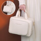 Yinuo cosmetics storage bag classification multi-layer patch pocket cosmetic bag women's portable large capacity high-end hand wash bag patch pocket large capacity classified storage milk apricot white