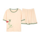 Pajamas Zimu Yaju pour femmes en été en été coton pur coréen mignon de grande taille à manches courtes en deux pièces pour les vêtements de la maison de printemps et d'automne extérieurs GXT6636 Couleur d'image xl Recommandé 115-130Jin [Jin est égal à 0,5 kg]