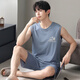 MODAL-Herren-Pyjama in Sommermodal-Westen-Shorts für den Sommer können draußen mit größerer ärmellose Hausbekleidungsset F-9214 L getragen werden