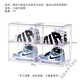 Meikejie's new acrylic fully transparent shoe box storage box AJ magnetic dust-proof and anti-oxidation high-top dormitory storage display cabinet Side-opening large acrylic magnetic suction 46-size high-top shoe six-sided fully transparent in one package (free independent shoe box